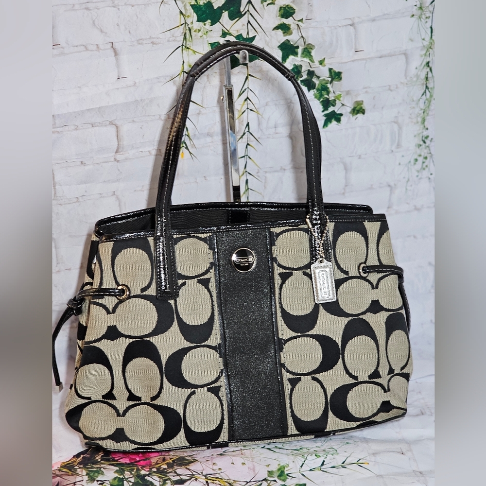 Coach Monogram Leather Shoulder bag